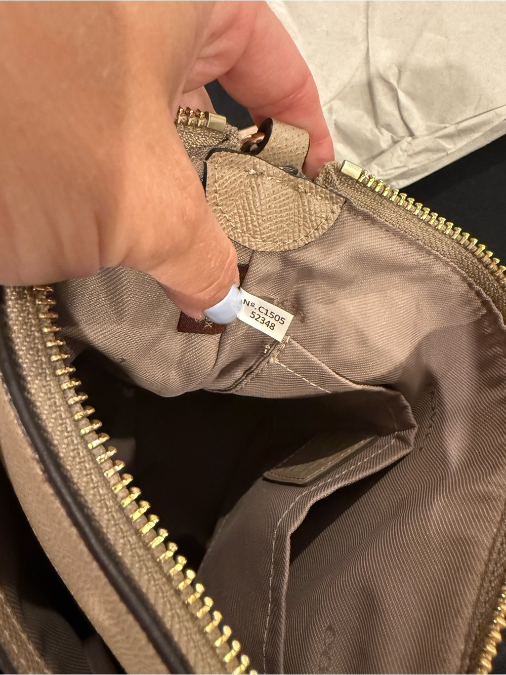 Coach Kitt Messenger Pebbled Leather Crossbody in Cream - Picture 7 of 7